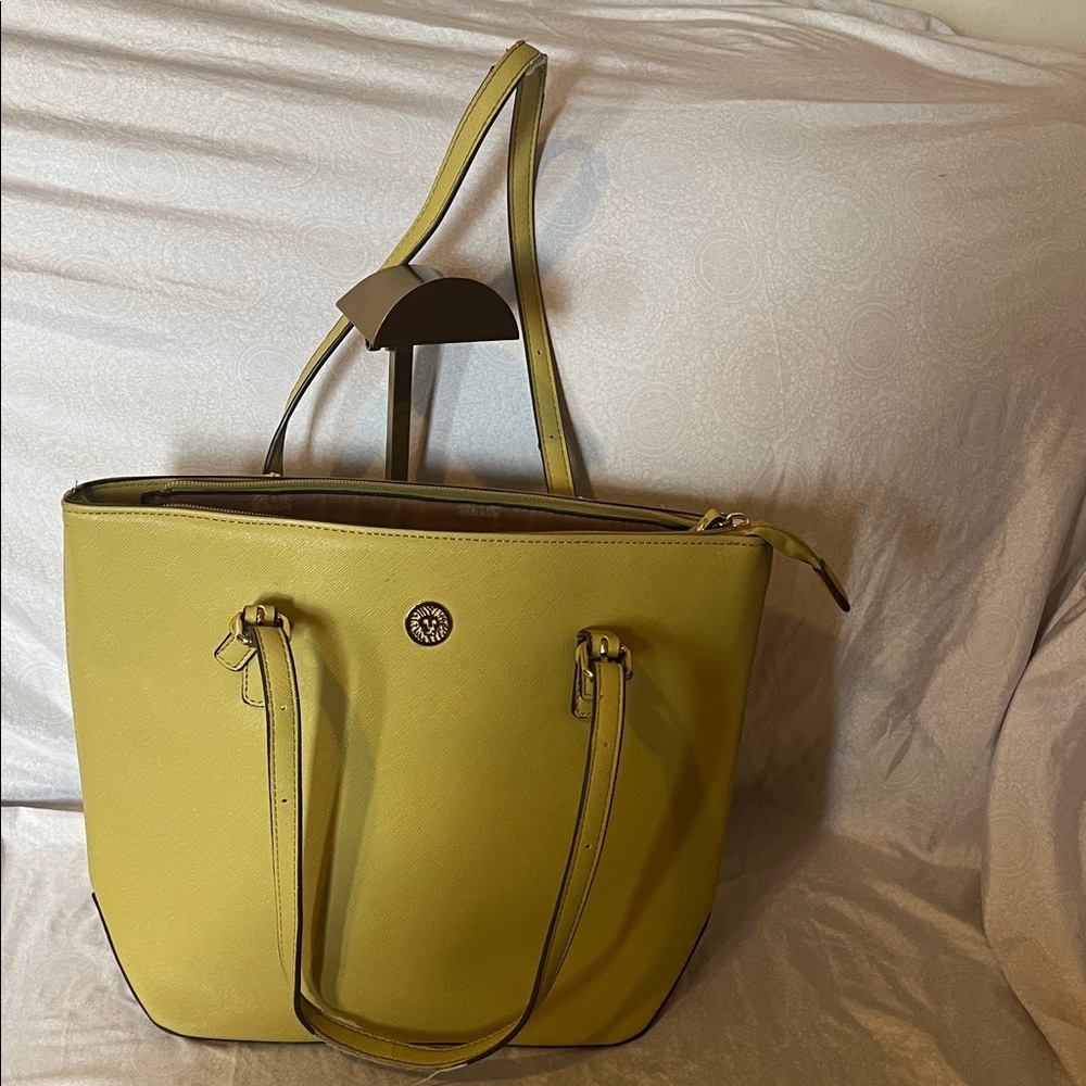Ann Klein Lime Green Tote Bag